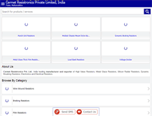 Tablet Screenshot of cermetresistorsindia.com